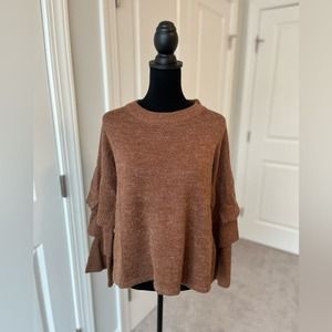 Tiered Ruffle Sleeve Sweater